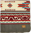Inca Aztec Throw, Queen, King Blanket | Southwest Indian Navajo Boho Style | Native Cover for Camping, Bedding, Couch, Vanlife | Faux Alpaca, Lightweight, Hypoallergenic (Chimborazo Beige, King) by CozyNest Decor