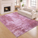 Living Room Rugs 6x9 Hot Pink Washable Area Rug, Abstract Modern Bedroom Rugs Non Slip Stain Resistant Neutral Large Carpet for Nursery, Dining, Kids Playroom, Dining Room, Office by TinyTreasures Baby Boutique