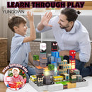 150 PCS Magnetic Blocks Building Toys Set, Spider Toys Light Up Magnetic Building Blocks for Boys Girls Ages 3+, 1 Inch Magnet Cubes STEM Sensory Construction Toy City Themes by TinyTreasures Baby Boutique