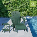 GREENVINES Adirondack-Ottoman | HDPE Plastic | Outdoor Footrest | All Weather | Foot Rest | Foot Stool | Forest | for Adirondack Chair | for Patio Backyard Pool by CozyNest Decor