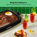 Chefman Smokeless Indoor Electric Grill, Copper, Extra Large, Nonstick Table Top Grill for Indoor Grilling and BBQ with Adjustable Temperature Control, Nonstick Dishwasher-Safe Parts, 9" x 15" by GreenHaven Gardens