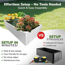 Raised Garden Bed - 2x4 ft Planter Box - White HDPE - No Tools Needed - DIY Kit for Urban Gardening, Flowers, Herbs & Vegetables - Made in The USA