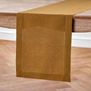 Solino Home Linen Brown Sugar Table Runner 108 Inches Long - 100% Pure Linen 14 x 108 Inch Table Runner for Fall, Autumn, Thanksgiving - Classic Hemstitch by CozyNest Decor