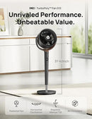 Dreo Fan for Bedroom, 120° Oscillating Standing Fans, Quiet Floor Fan with DC Motor, 100ft Pedestal Fans for Room, 9 Speeds, 4 modes, 20dB, 120° Manual Vertical, 37-42" Adjustable Height, 9H Timer by CozyNest Decor