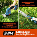 Senix X2 20 Volt Max* 2-in-1 Cordless Hedge Trimmer and Grass Shear with Interchangeable 4-Inch and 8-Inch Blades, Includes 2.0 Ah Battery and Charger (GSX2-M) by GreenHaven Gardens