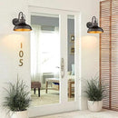 zeyu Gooseneck Wall Lights 2 Pack, 11 Inch Farmhouse Barn Light Fixtures Indoor and Outdoor, Metal Dome Shade in Oil Rubbed Bronze Finish, 016-1B-2PK ORB by CozyNest Decor