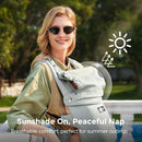 Momcozy Newborn Baby Carrier - Ergonomic, Cozy and Lightweight Carrier for 7-24lbs, Adjustable Neck Support with Sunshield, Breathable Airmesh Perfect for Summer Outing, Silver Grey by TinyTreasures Baby Boutique