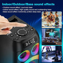 Bluetooth Speaker, 160W Peak Powerful Loud Stereo Sound Deep Bass Wireless Boombox Portable Large Party Speakers with Subwoofer TWS Pairing Dynamic LED Light for Outdoor Camping Backyard Events by TinyTreasures Baby Boutique