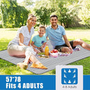 G GOOD GAIN Waterproof Picnic Blanket Portable with Carry Strap for Beach Mat or Family Outdoor Camping Party (Berry Blue) by TinyTreasures Baby Boutique