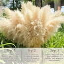 46" inch 11 Stems Natural Pampas Grass Tall Decor,Pompas Grass,Large Beige Tall Pampas Grass for Floor Vase,Wedding Decorations,Party,Boho Home Decor,and Creating a Boho Ambiance by CozyNest Decor