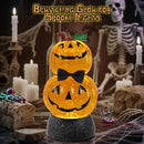 Halloween Snow Globe Lantern Lighted Pumpkin Musical Snow Globe Glitter with 6H Timer Battery and USB Operated Halloween Snow Globes Water Lantern for Spooky Festival Party Decoration (Pumpkin) by CozyNest Decor