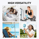 AMACOOL Battery Operated Stroller Fan Flexible Tripod Clip On Fan with 3 Speeds and Rotatable Handheld Personal Fans for Car Seat Crib Bike Treadmill (Blue) by TinyTreasures Baby Boutique