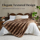 Luxury Faux Fur Blanket - Soft Warm Plush Blankets for Couch Sofa Bed, Fluffy Thick Throws for Bedroom, Office, Living Room, Decorative Reversible, Not Easy to shed - 60"x80", Brown by CozyNest Decor