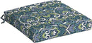Arden Seat Cushion, 21 x 21, Rain-Proof, Fade Resistant, Cushion for Patio Dining, Adirondack, and Outdoor Chairs Sapphire Aurora Blue Damask by GreenHaven Gardens