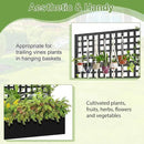 Metal Raised Garden Bed, Trellis Planters Bed with Drainage Holes for Climbing Plants, Vegetables Outdoor Privacy Screen with Planter Box 73"x47"x16", Black by GreenHaven Gardens