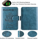 Passport Holder Cover Wallet Travel Essentials Leather Rfid Blocking Case Vacation Luggage Must Haves Travel Accessories for Men Women (120