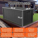 150 Gallon Double-Wall Resin Deck Box - Lockable Waterproof Outdoor Storage Box, 1000lbs Capacity & Doubles as Seating for Patio Furniture - Garden Tools, Pool Accessories (Black) by CozyNest Decor