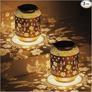 2 Pack Hummingbirds Solar Lanterns Outdoor Waterproof Garden Decor Birthday Gifts for Women Mom Grandma, Hanging Solar Lights Metal Lantern Decoration Outside for Yard, Patio, Backyard, Porch by GreenHaven Gardens
