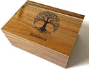 Life Tree Storage Box Personalized - Keep sake Box for Memories Large, Acacia Wood Decorative Chest, Custom Engraved Memory Boxes Bereavement, Memorial Keepsake Boxes, 11 x 8 x 4.75 in by TinyTreasures Baby Boutique