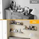 BAMEOS Floating Shelves,40 in W x 8in D Wall Mounted Wooden Shelves with Invisible Brackets Set of 3, Hanging Wall Shelves Decoration for Bedroom, Bathroom, Living Room and Kitchen by CozyNest Decor