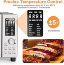 Nuwave Bravo Air Fryer Toaster Smart Oven, 10-in-1 Countertop Convection, 1800 Watts, 21-Qt Capacity, 50°-450°F Temp Controls, Top and Bottom Heater Adjustments 0%-100%, PFAS Free, Stainless Steel by CozyNest Decor