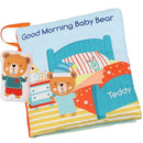 Teddy Bear Baby Toy Cloth Crinkle Books for Babies Infant Toddler, Soft Toys 0-6-12 Months Activity Tummy Time Mirror Toy, Gifts for Boys Girls Baby Shower, 1-2-3 Years Old-Morning by TinyTreasures Baby Boutique