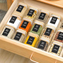 ComSaf 6Pcs 6 oz Spice Jars with Label Trial Set, Glass Spice Jars with Bamboo Lids Supplementary Set, Seasoning Container Trial Pack, Perfect for Ktichen Starter by CozyNest Decor