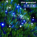 JMEXSUSS 250LED Christmas String Lights 91.5ft Extendable Green Wire Christmas Lights Outdoor Waterproof, 8 Modes LED String Lights Indoor for Tree Wedding Party Garden Patio Decoration, Blue & White by GreenHaven Gardens
