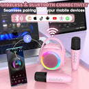 Hockvill Mini Karaoke Machine for Kids with Microphone, Bluetooth Toddler Karaoke Toy with LED Lights, Rechargeable Portable Speaker for Girls & Boys Ages 3-10, Children’s Day & Birthday Gift Ideas by TinyTreasures Baby Boutique