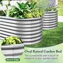 Giantex 5x3x2ft Raised Garden Bed, Large Metal Elevated Oval Planter Bed, 193 Gallon Capacity, Outdoor Planting Garden Box for Vegetable Flower Herb Grow (Silver) by GreenHaven Gardens