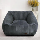 HABUTWAY Bean Bag Chair, Giant Bean Bag Chairs for Adults and Kids, Bean Bag Sofa, Lazy Floor Sofa, Faux Fur Beanbag Chair with Armrests for Living Room Bedroom (Dark Grey) by CozyNest Decor