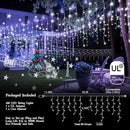 480 LED 49FT Christmas Lights Plug in 8 Modes with Timer Dimmable Christmas Decorations Outdoor Waterproof Indoor Curtain String Lights for Roof Porch Garden Holiday Wedding Party Decor Cool White by GreenHaven Gardens