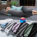 MOON PARK Pregnancy Pillows for Sleeping - U Shaped Full Body Maternity Pillow with Removable Cover - Support for Back, Legs, Belly, HIPS - 57 Inch - Dark Grey - Cooling Cover by TinyTreasures Baby Boutique