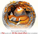 WOODBESTS Wooden Puzzles for Adults, 3D Fox Wood Puzzles Adult(100 Pieces, S, 8.5 * 8.3in), Unique Shape Wooden Animal Jigsaw Puzzles, Birthday Gifts for Adults Family Game by TinyTreasures Baby Boutique