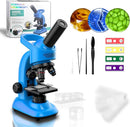 Kids Microscope,40-1600x Microscope Kit for Kids Beginners Children,STEM Kit,Prepared Slides,LED Light and Configured Various Operating Tools- Science Experiment Toy for Kids Ages 6-12 by TinyTreasures Baby Boutique