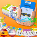Talking Flash Cards for Kids - Spanish Bilingual English Flashcard for Toddlers 3-12, Test Mode, 510 Sight Words, Audible Pocket Speech, Sensory Toys for Autism, Boys Girls Gifts (Spanish) by TinyTreasures Baby Boutique