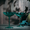 Champagne Coupes 12oz by The Wine Savant - (2, Teal)