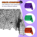 2Pcs Halloween Tablecloths, Black Lace & Purple Lined Rectangular Table Cloth, Spider Web Table Cover for Scary Halloween Decorations Indoor, 54 x 72 Inch by CozyNest Decor