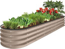 Best Choice Products 8x2x1ft Outdoor Metal Raised Garden Bed, Oval Deep Root Planter Box for Vegetables, Flowers, Herbs, and Succulents w/ 108 Gallon Capacity - Taupe by GreenHaven Gardens