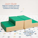 ECR4Kids SoftZone Junior Mix n' Match Step, Beginner Playset, Green, 2-Pack by TinyTreasures Baby Boutique