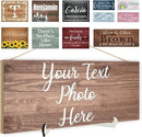 Custom Wood Sign Prsonalized Text Business Home Decor, Personalized Rustic Plaque Board Hanging Wooden Name Sign for Wall Art, Customized Signs Plank Decoration Gifts for Wedding Family Farmhouse Kitchen, Rectangle by CozyNest Decor