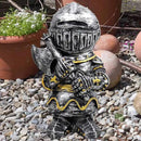 nezababy Knight Gnomes Guard Garden Statue Decoration Medieval Wee Crusader Battle Swordsman Fighting Outdoor Figurines Lawn Decor Resin (D) by GreenHaven Gardens