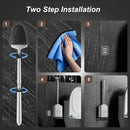 Sellemer Toilet Brush and Holder Set - Flexible Toilet Bowl Brush Head with Silicone Bristles, Compact Size for Storage and Organization, Ventilation Slots Base (1 Pack, Silver) by CozyNest Decor