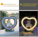Solar Owl Garden Statue, Outdoor Waterproof Handmade Resin Statue,Garden Sculpture with Solar LED Lights, Warm Owl Statue Decoration, Suitable for Roads, Yards, lawns (Warm Owl Family) by GreenHaven Gardens