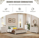 BLANKSPACE White 7 Drawer Dresser, Modern Dresser for Bedroom, Wood Drawer Organizer with Metal Knobs, Large Capacity Wood Cabinet for Bedroom by CozyNest Decor