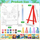 Blosssound 10 Set Pre Printed Canvas Pre Drawn Canvas Painting with Easel Kits 5" x 7" Outline Painting Panels for Beginners, DIY Craft Project, Party Favor, Home Decors(Summer) by TinyTreasures Baby Boutique