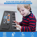 Pyle Electric Keyboard Piano - 49-Key Portable Digital Karaoke Piano with Stereo Speakers, Rechargeable Battery, and Wired Microphone for Beginners, Kids, Adults - 8 Rhythms, 16 Tones by TinyTreasures Baby Boutique