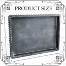 Rectangle Wood Serving Tray with Beads, Black Washed Wooden Decorative Tray for Entertaining, Decoration, and Gifting by CozyNest Decor