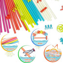 Straw Constructor STEM Building Toys Macaron 600Pcs Interlocking Gear Toy Sets for Kindergarten Classroom, Engineering Thin Tube Blocks for 3 4 5 6 7 Years Kids Toy for Boys and Girls Gift by TinyTreasures Baby Boutique