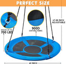 TURFEE 40" Saucer Tree Swing Set - 900Lb Weight Capacity, 900D Oxford Waterproof, with Hanging Straps Swings for Kids Playground Outdoor Activity Backyard Daily Exercise Fun(Blue) by GreenHaven Gardens